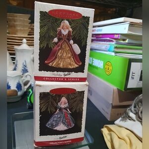 Vintage Barbie Hallmark Ornaments set of 2